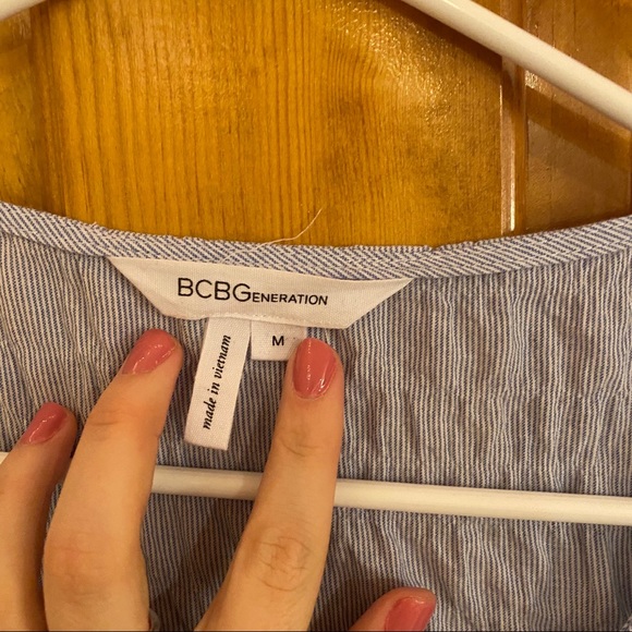 Blue and White Stripe tank - Picture 2 of 2